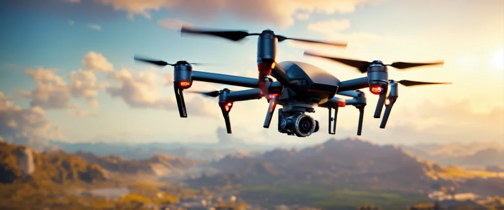 a drone on the blue sky. fantasy(1)